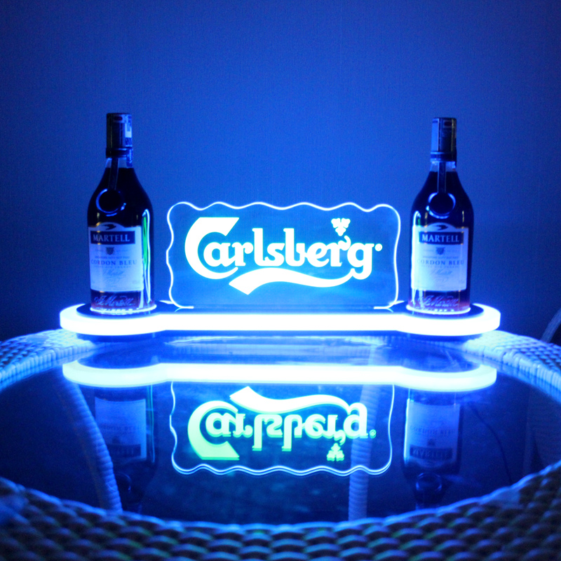 LED illuminated wine display racks