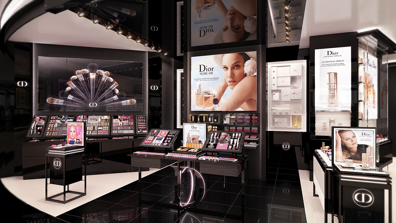 How does the acrylic cosmetics display stand improve the branding image of the cosmetic brand?