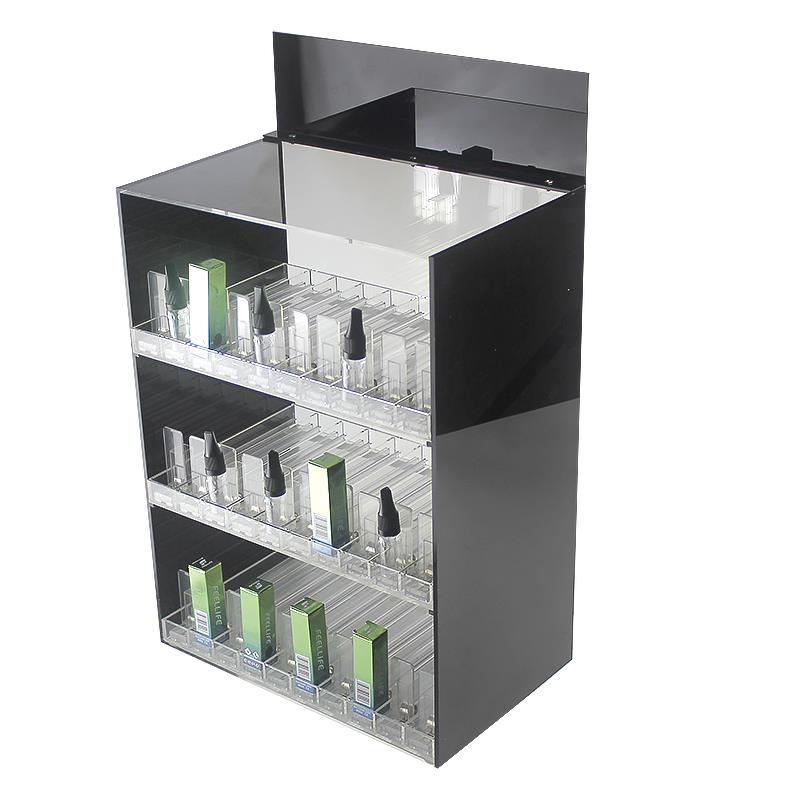 Smoke Shop Acrylic Vapor display stand with pusher system