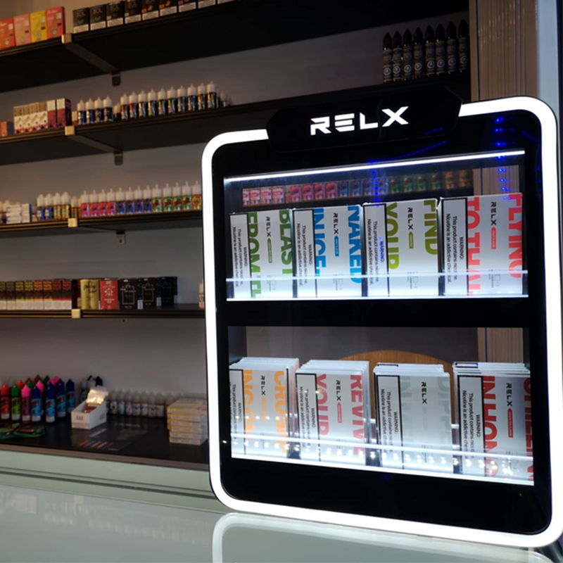 RELX LED Acrylic Disposable Vape e-liquid display stand
