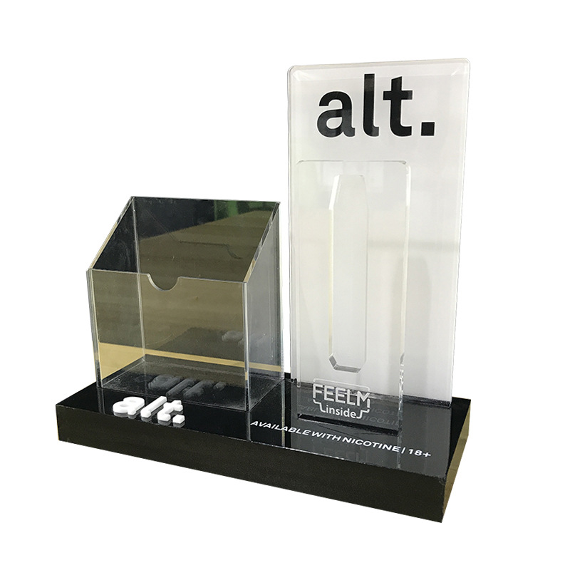 alt. Acrylic Vape Pen Stick and Electronic Cigarette Pack Display Stand