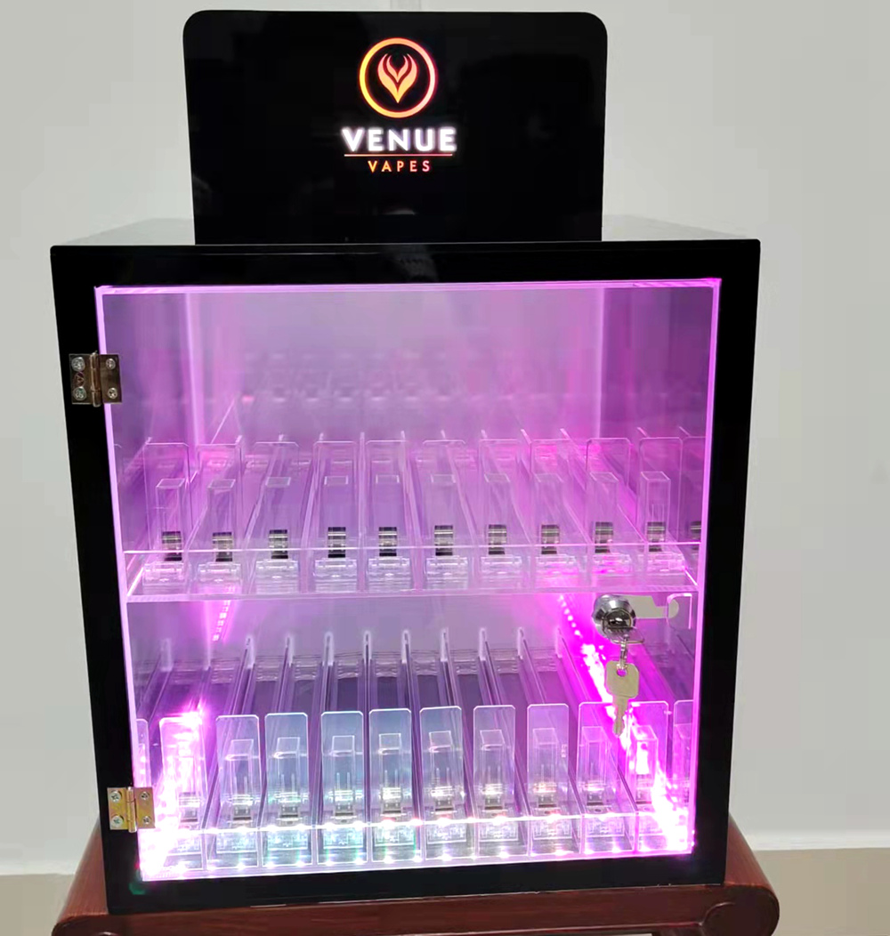 Acrylic Electronic Cigarette elf bar Pack Display Stand with LED Lighting inside and Surrounding for Venus Vape