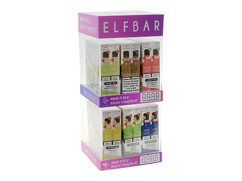 Acrylic Electronic Cigarette elf bar Pack Display Stand box